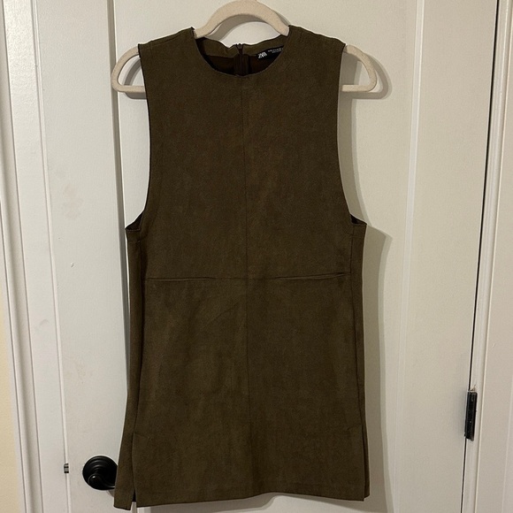 Zara Dresses & Skirts - Zara Brown Soft Sleeveless Mini Dress